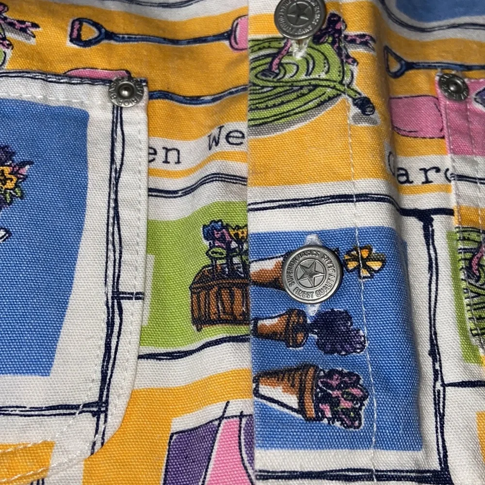 Vintage I.N.C international Concepts Baby Garden Theme Print Shirt/Jacket 12M